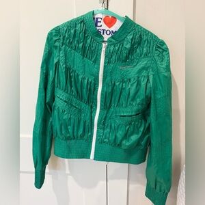 Green jacket - DKNY jeans. Super cute. Runs small. Fits likes a small.